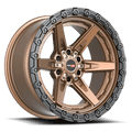 Vortek VRT-602 18x9 6x135 / 6x139.7 offset -12 Matte Bronze With Black Bead Ring