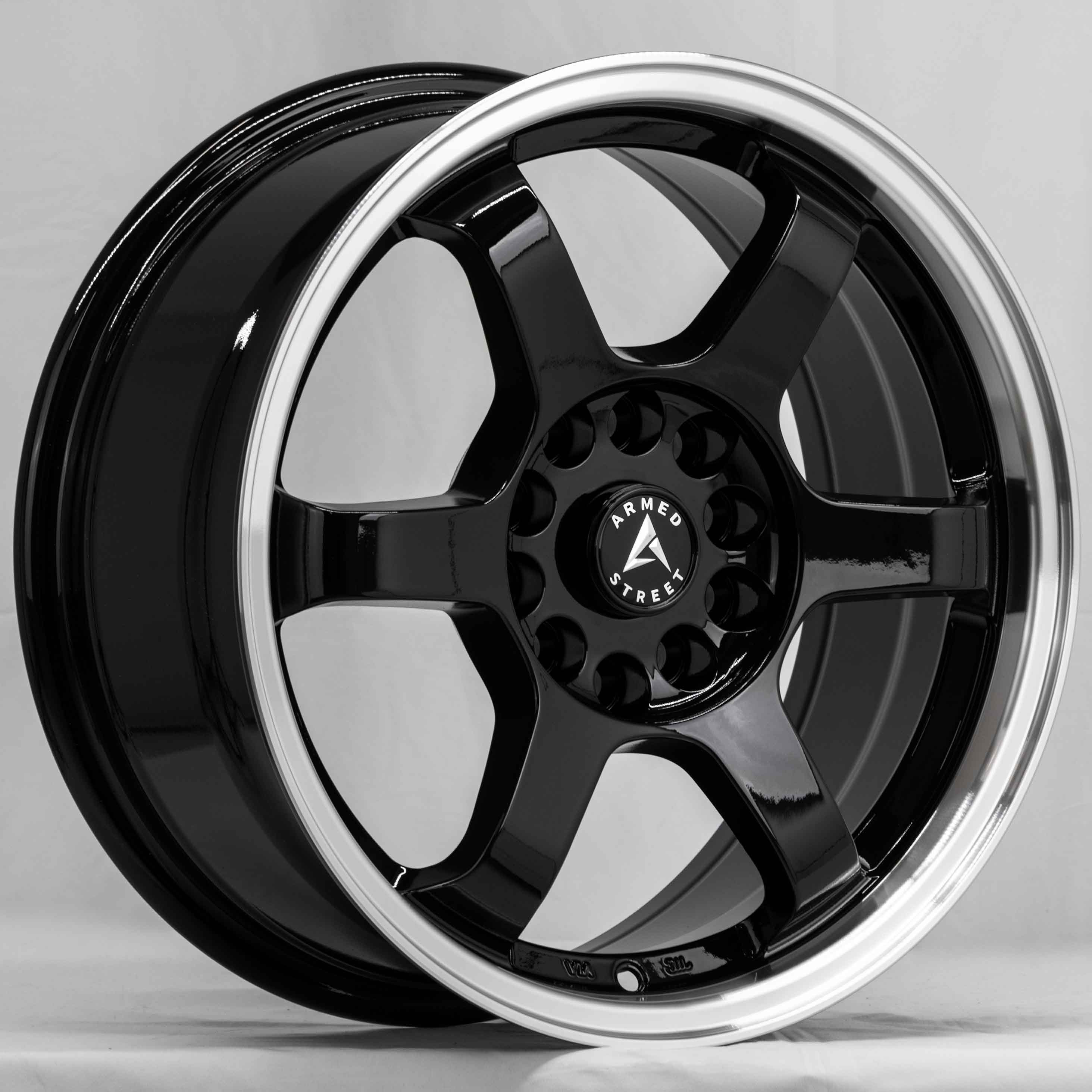 Armed Street VETERAN 74.1 19x9.5 5x112|5x114.3 35 GLOSS BLACK MACHINED LIP