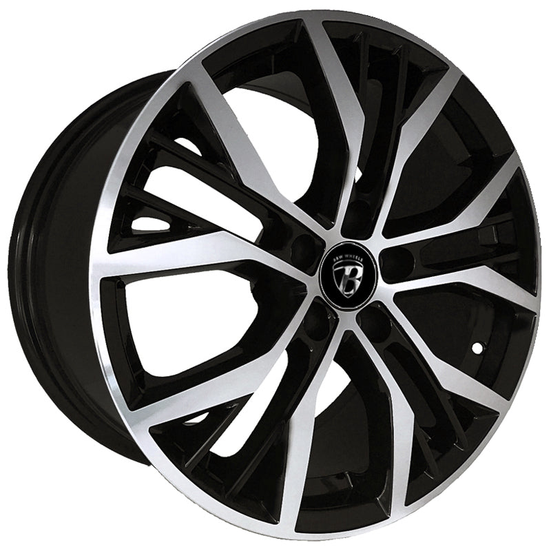 Bad Boy Wheels BBW713 16x7 5x112 offset 35 cb 57.1 Black & Machined Face
