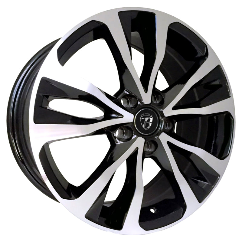 Bad Boy Wheels BBW521 16x6.5 5x100 offset 38Black & Machined Face