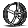 Armed Street STEALTH 74.1 18x8.5 5x112|5x114.3 35 GLOSS BLACK MACHINED FACE