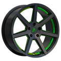 Armed Syndicate ASSASSIN 74.1 18x8 5x112  5x114.3 35 GLOSS BLACK + GREEN