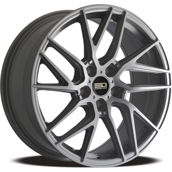 19x8.5 5x112 35/66.5 Euro Design Tech, Matte Gunmetal