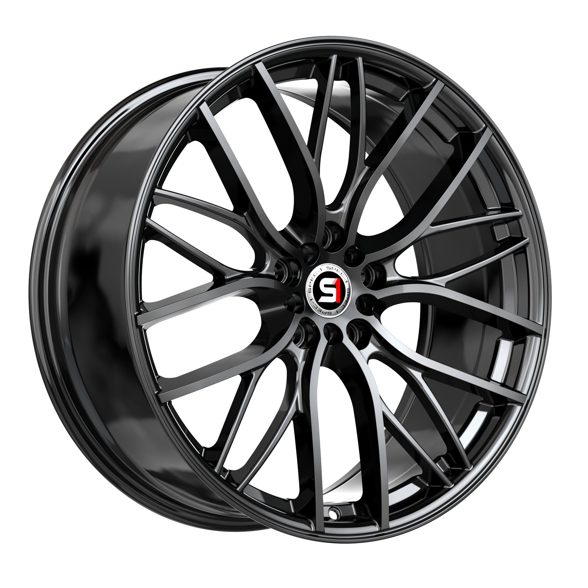 Spec-1 Racing SP-61 17x8.0 5x108 5x114.3 +42 Gloss Black