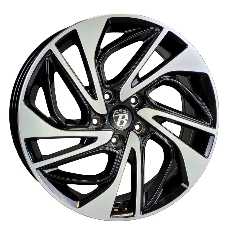 Bad Boy Wheels BBW551 19x7.5 5x114.3 offset 51 cb 67.1 Black & Machined Face