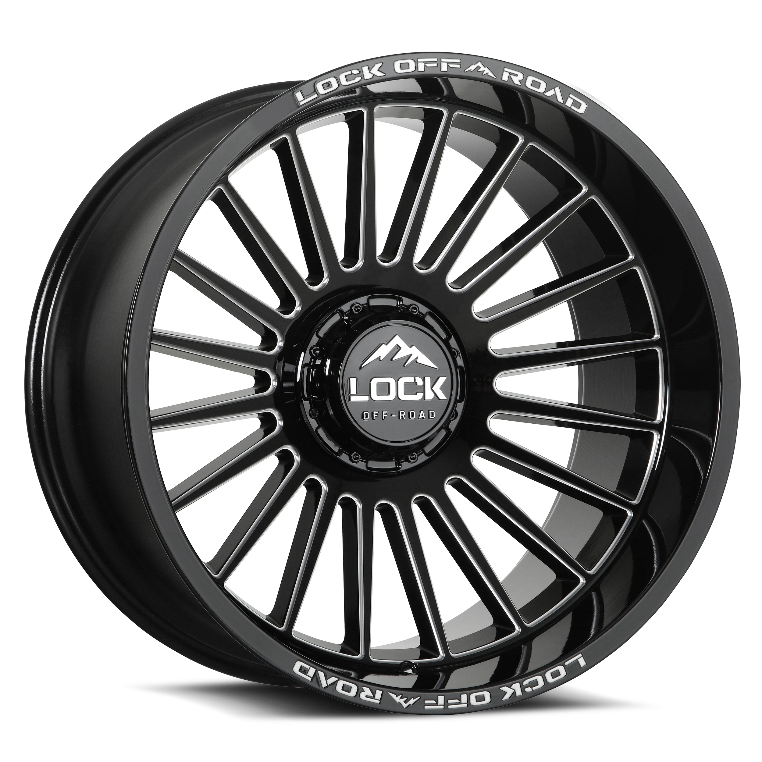 LOCK Xtreme Invasion 20x9 6x135 / 6x139.7 +0mm Gloss Black Milled