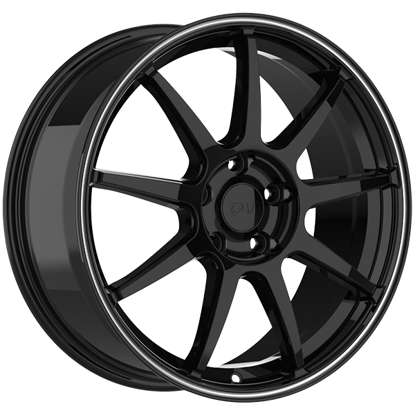 DAI REV Noir lustré - Contour machiné 17x7.5  5x114.3  Offset: 42  Hub: 67.1