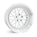 ESR SR01 GLOSS WHITE/MACHINE LIP  18x8.5      ET: 30       72.6  Cone Seat    5X