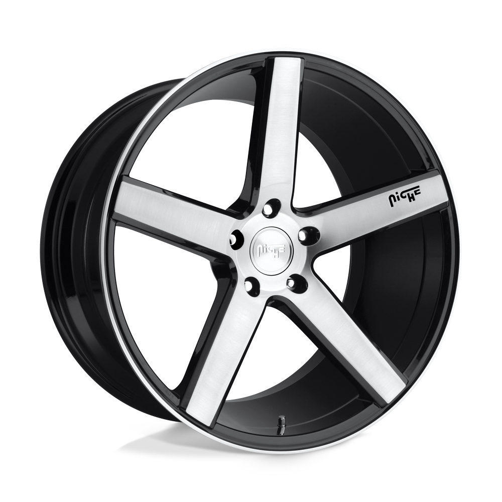 NICHE MILAN  GLOSS BLACK BRUSHED  22x9     +38      72.56  Conical     5X114.3