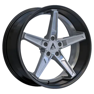 Armed Syndicate DON 74.1 19x8.5 5x112|5x114.3 35 GLOSS SILVER FACE + GLOSS BLACK