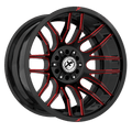 XF OFFROAD XF-232 20x10 5x127/5x139.7 -12 Gloss Black Milled Red