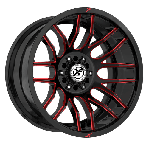 XF OFFROAD XF-232 20x10 6x135/6x139.7 -12 Gloss Black Milled Red