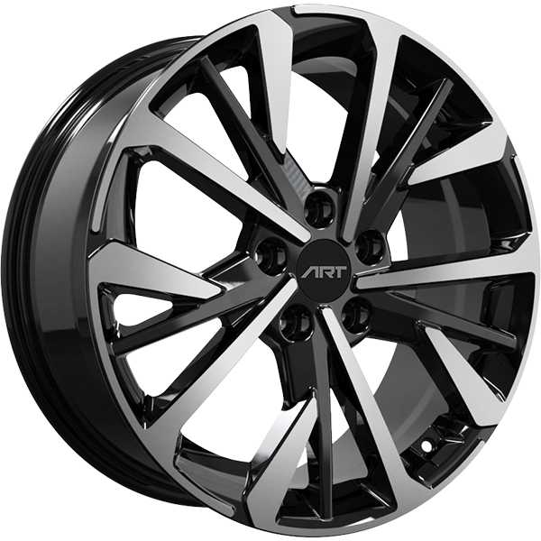 REPLICA 394 Noir lustré - Façade machinée 18x7.5  5x114.3  Offset: 45  Hub: 67.1