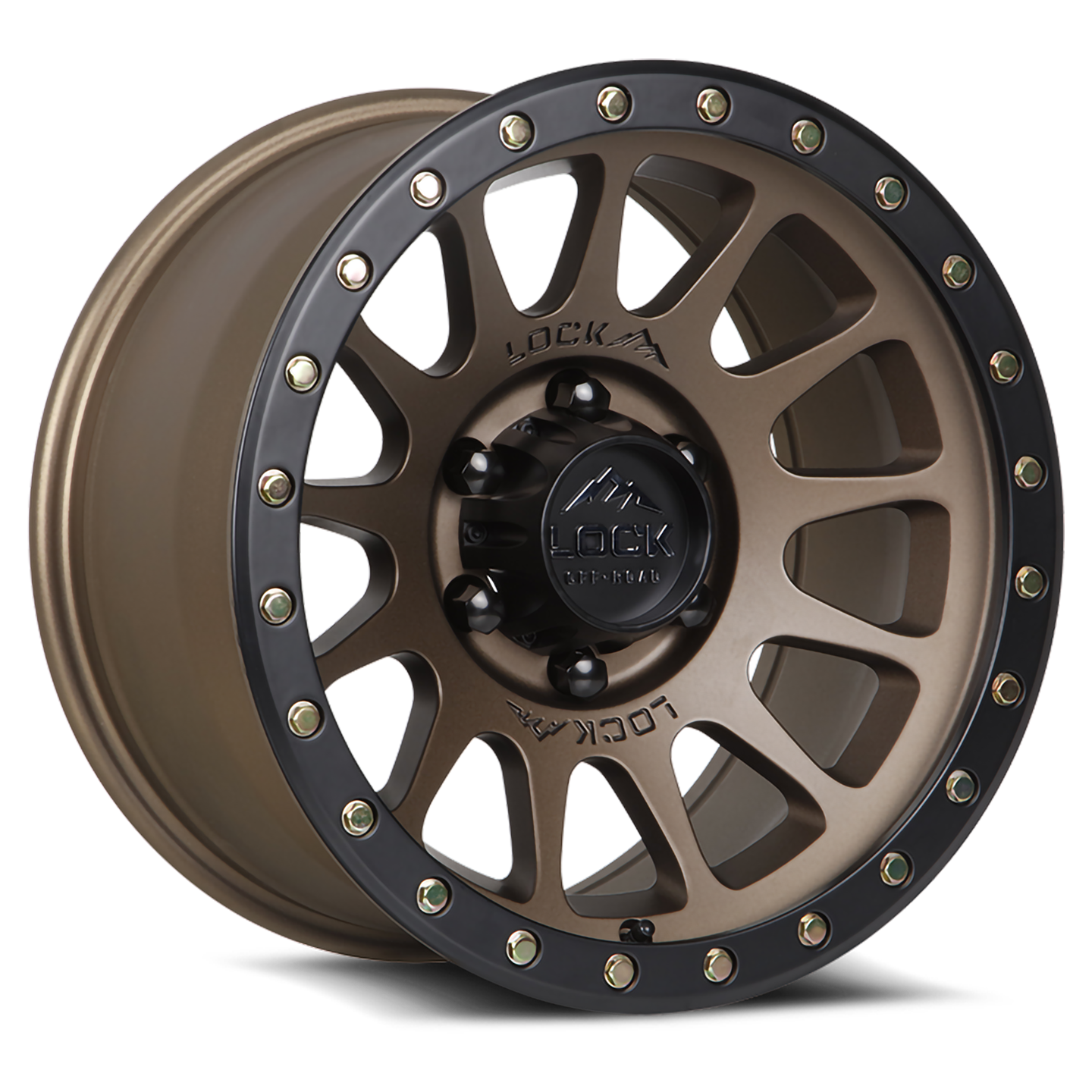 LOCK Yosemite 20x9 6x139.17 +18mm Matte Bronze W/ Matte Black Ring
