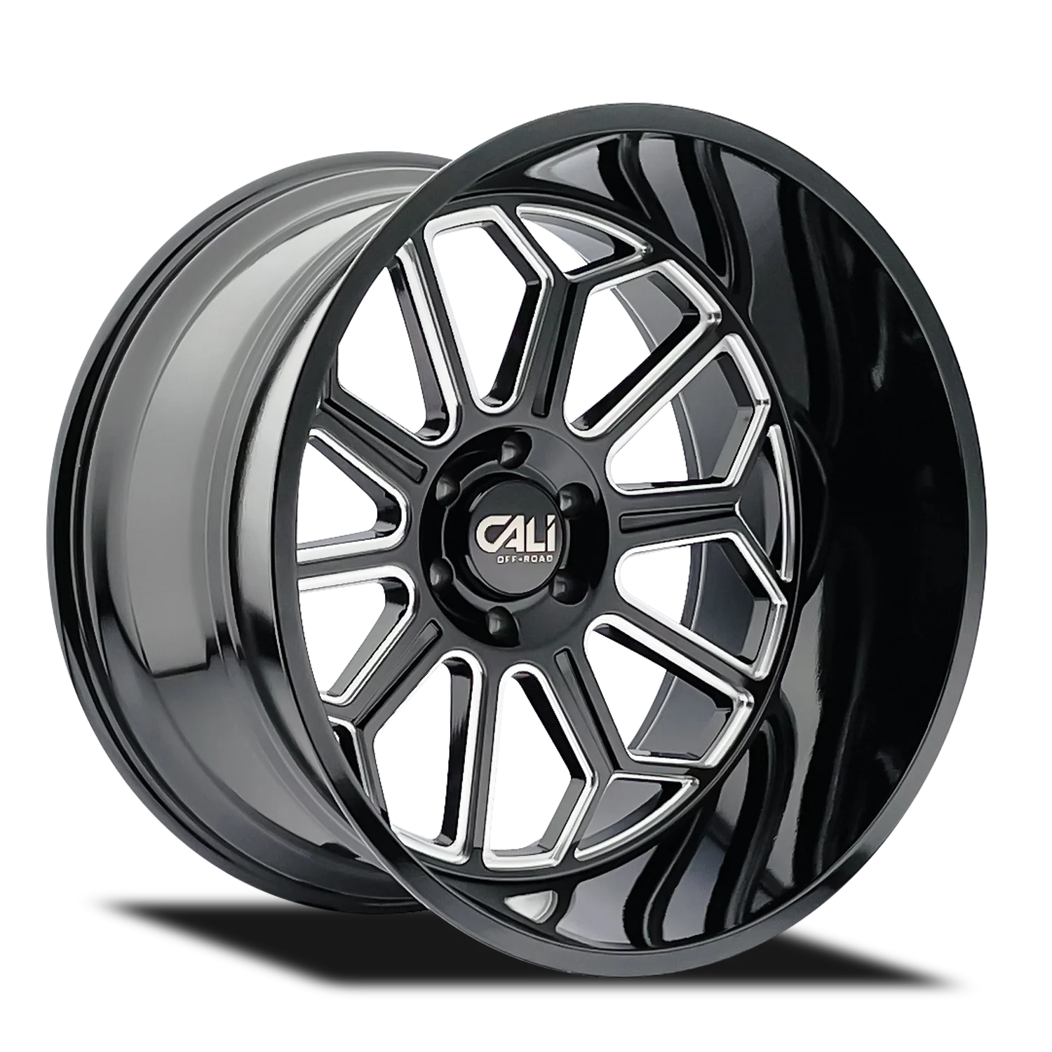 CALI AUBURN GLOSS BLACK MILLED  22x12      ET: -51       125.2  Conical    8X170