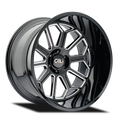 CALI AUBURN GLOSS BLACK MILLED  20x9      ET: -12       106  Conical    6X139.7