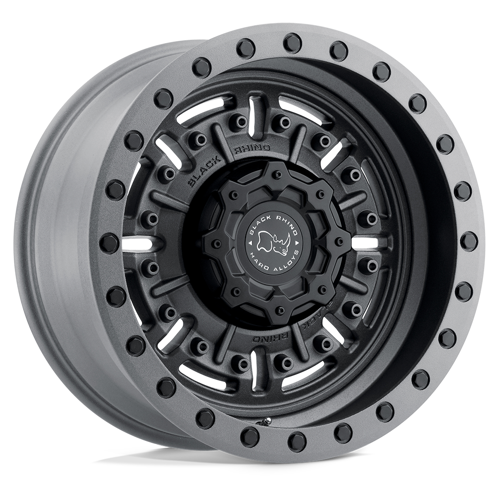 BLACK RHINO ABRAMS  TEXTURED MATTE GUNMETAL  17x9.5     -18      71,5  Conical