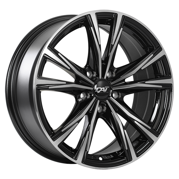 DAI ORACLE Noir lustré - Façade machinée 17x7.5  5x114.3  Offset: 41  Hub: 73.1