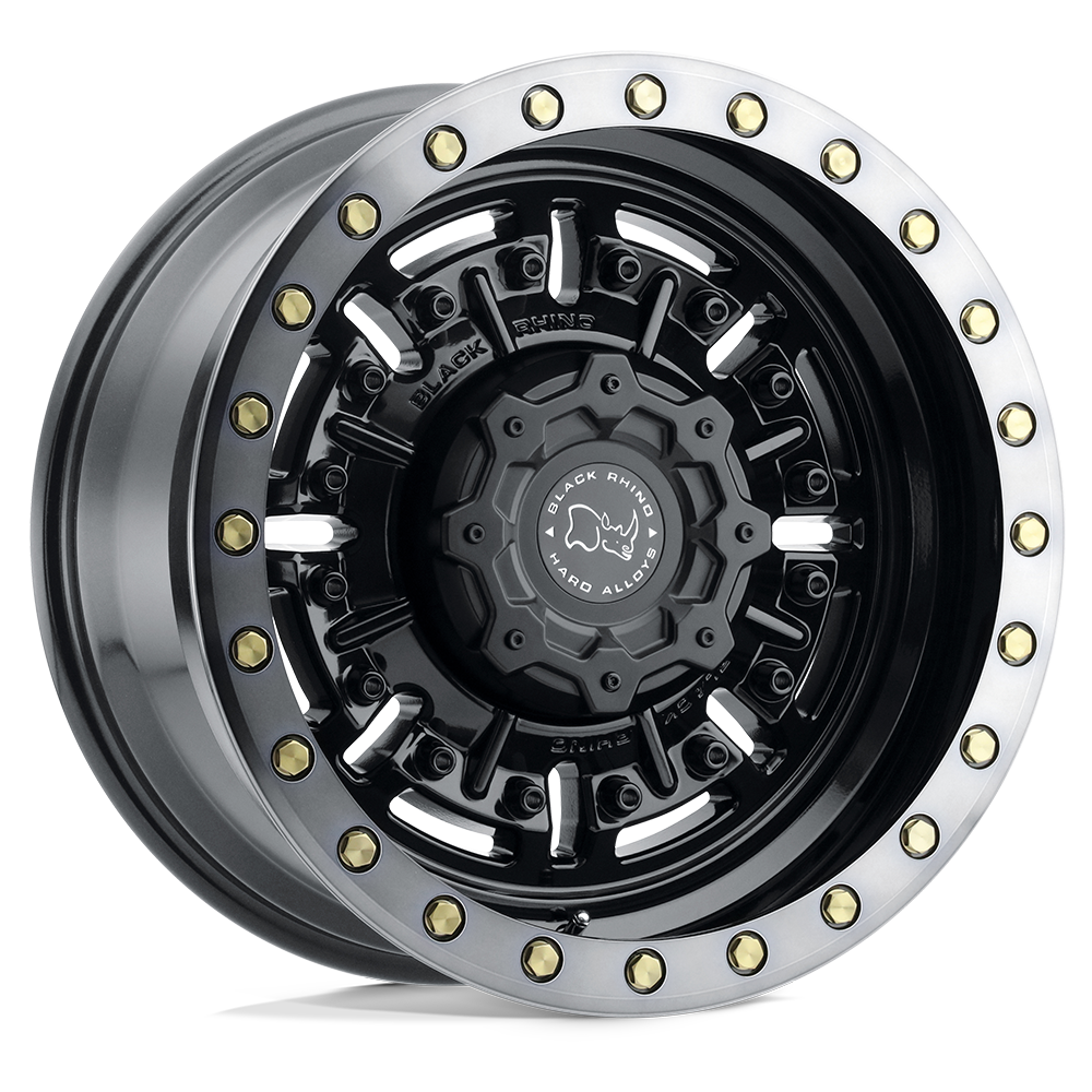 BLACK RHINO ABRAMS  GLOSS GUN BLACK W/ MACHINED DARK TINT  17x8.5     +0      11