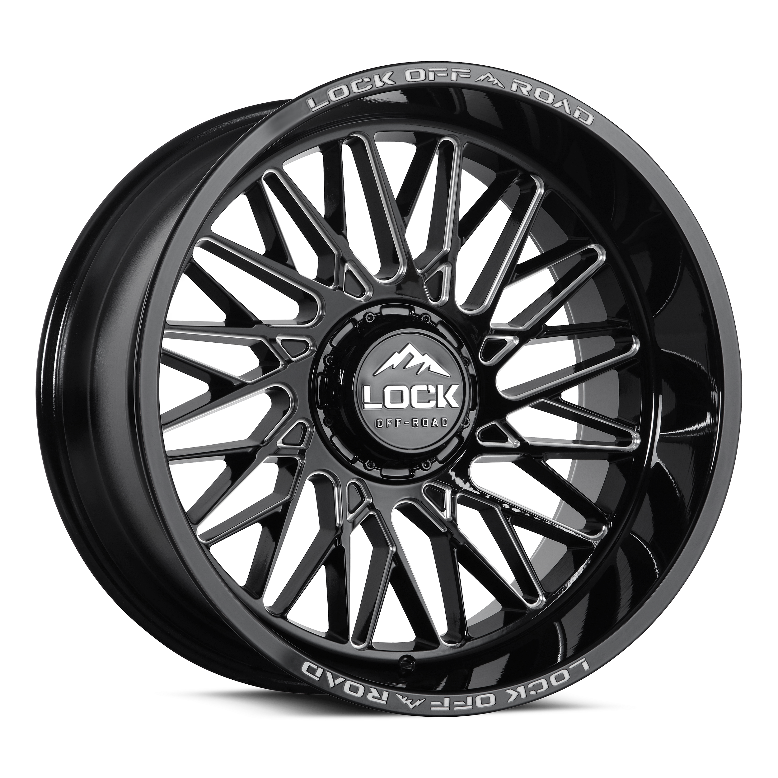 LOCK Xtreme Bandit 20x9 8x165.1 +0mm Gloss Black Milled
