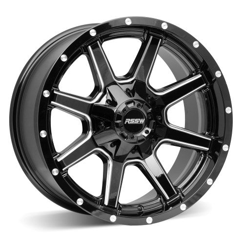 RSSW Titan 20x10 6x135 offset 0 cb 87.1 Gloss Black & Machined