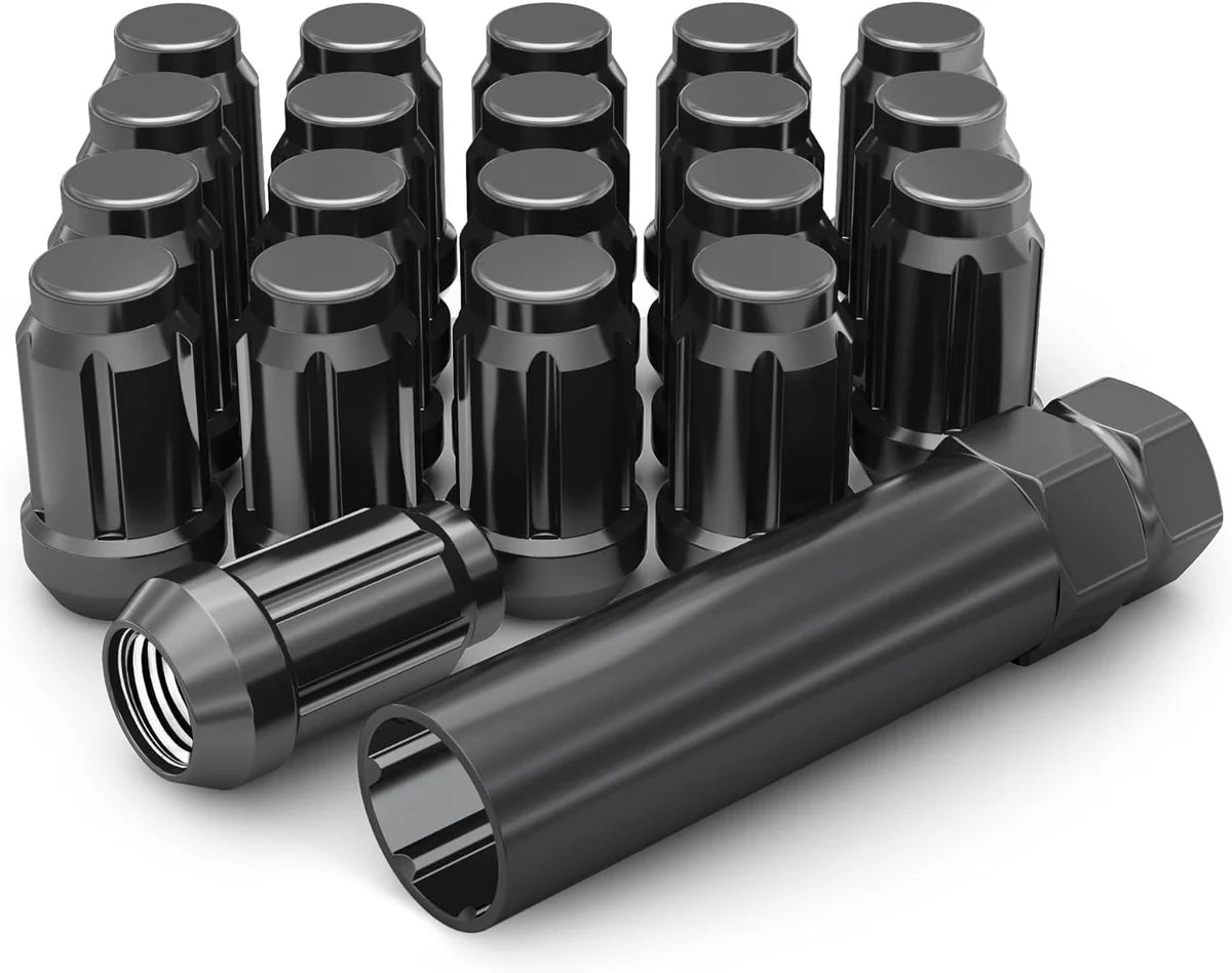 Ensemble de 20 boulons spline noir 14x1.5 mm avec douille