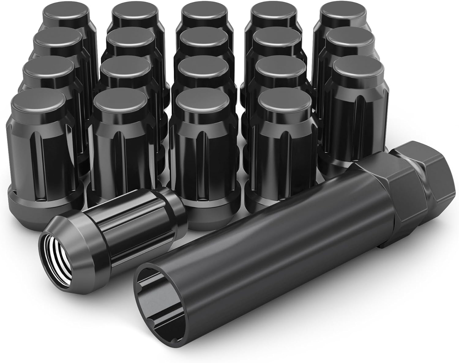 Ensemble de 24 bolts spline noire 14 x 1.5 mm avec la clé