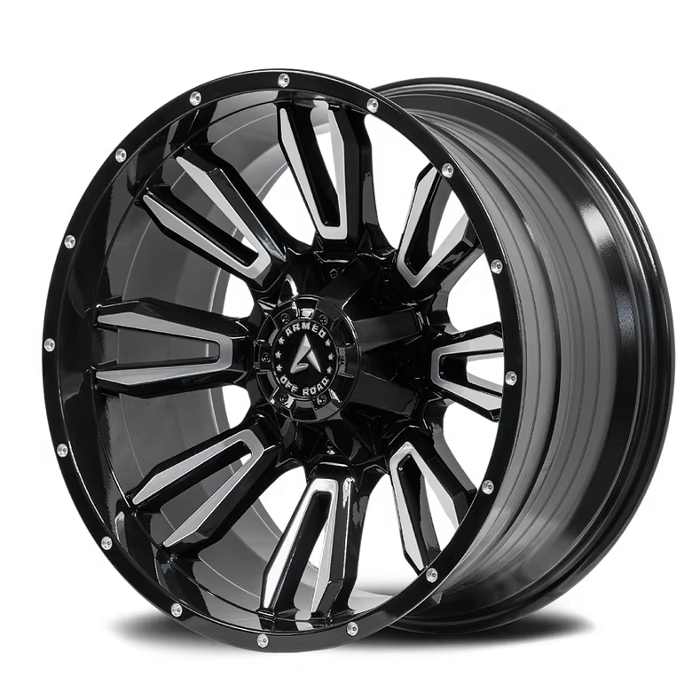 Armed Offroad DAGGER  20x10 5x127|5x139.7 -24 GLOSS BLACK MACHINED FACE