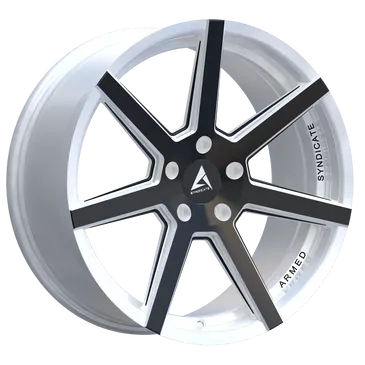 Armed Syndicate ASSASSIN 74.1 19x8.5 5x112|5x114.3 32 WHITE MACHINED + MILLED +