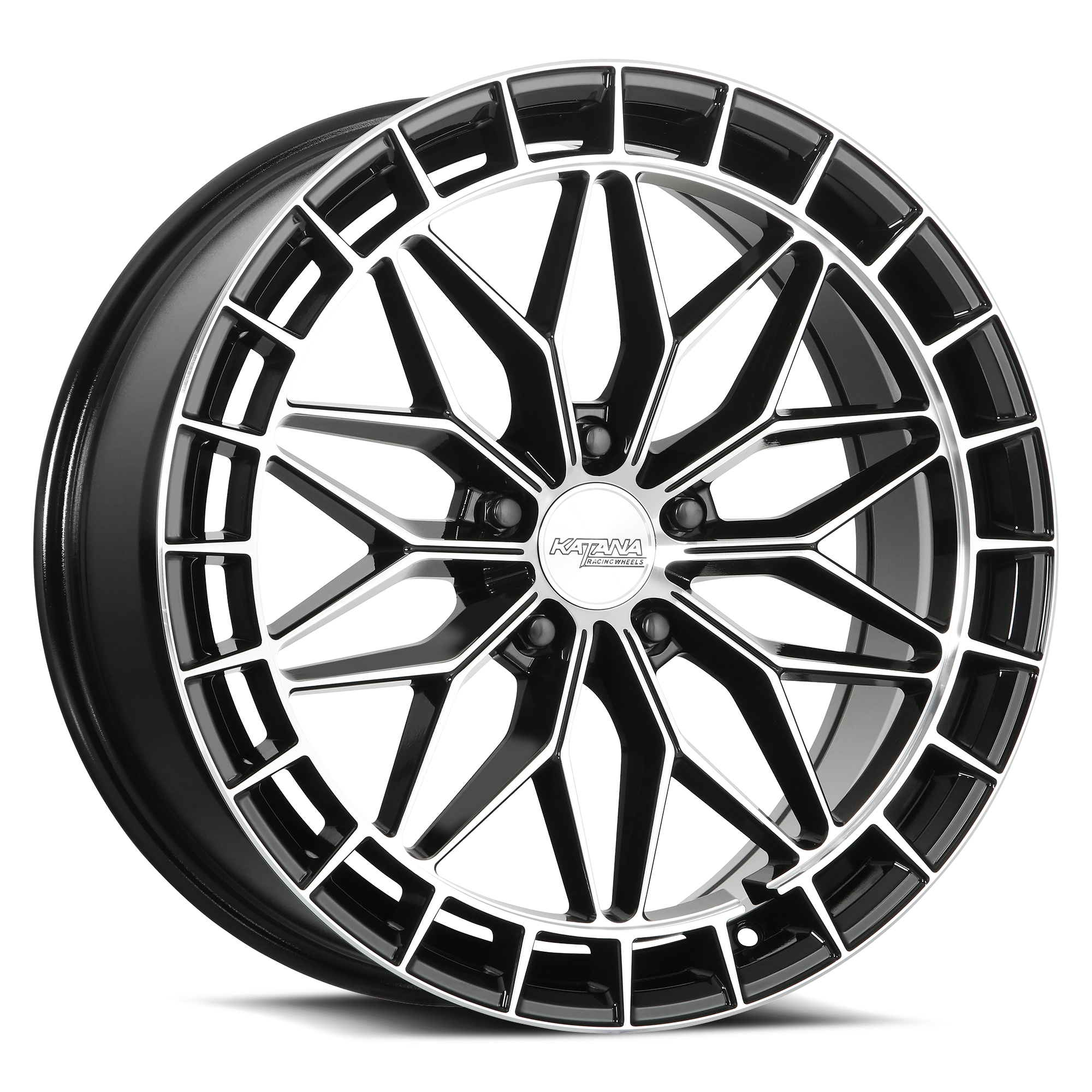 KATANA KR12 20x8.5 5x120 40 Gloss Black Machine Face