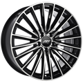 REPLICA 277 Noir lustré - Façade machinée 19x8.0  5x112  Offset: 35  Hub: 66.6