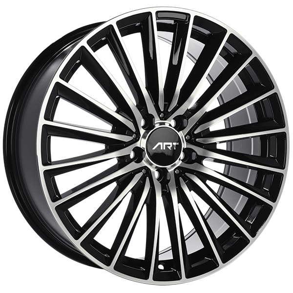 REPLICA 277 Noir lustré - Façade machinée 19x8.0  5x112  Offset: 35  Hub: 66.6