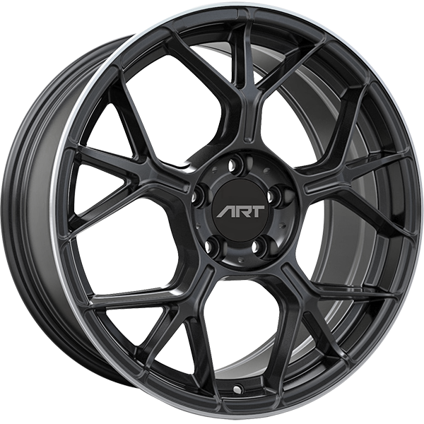REPLICA 395 Noir satin - Rebord machiné 19x9.5  5x112  Offset: 45  Hub: 66.6