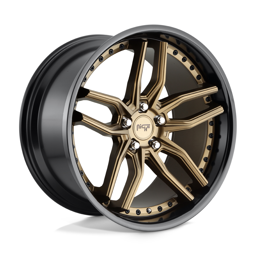 NICHE METHOS  MATTE BRONZE BLACK BEAD RING  20x9     +38      66.5  Conical