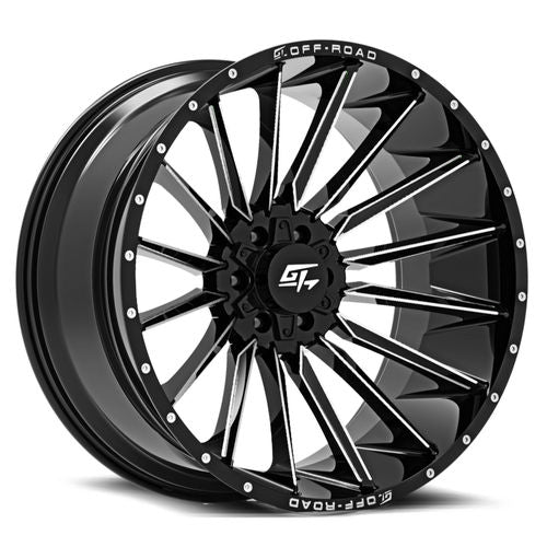 STARK 24x12 8x165.1/8x180 -44 Gloss Black Milled