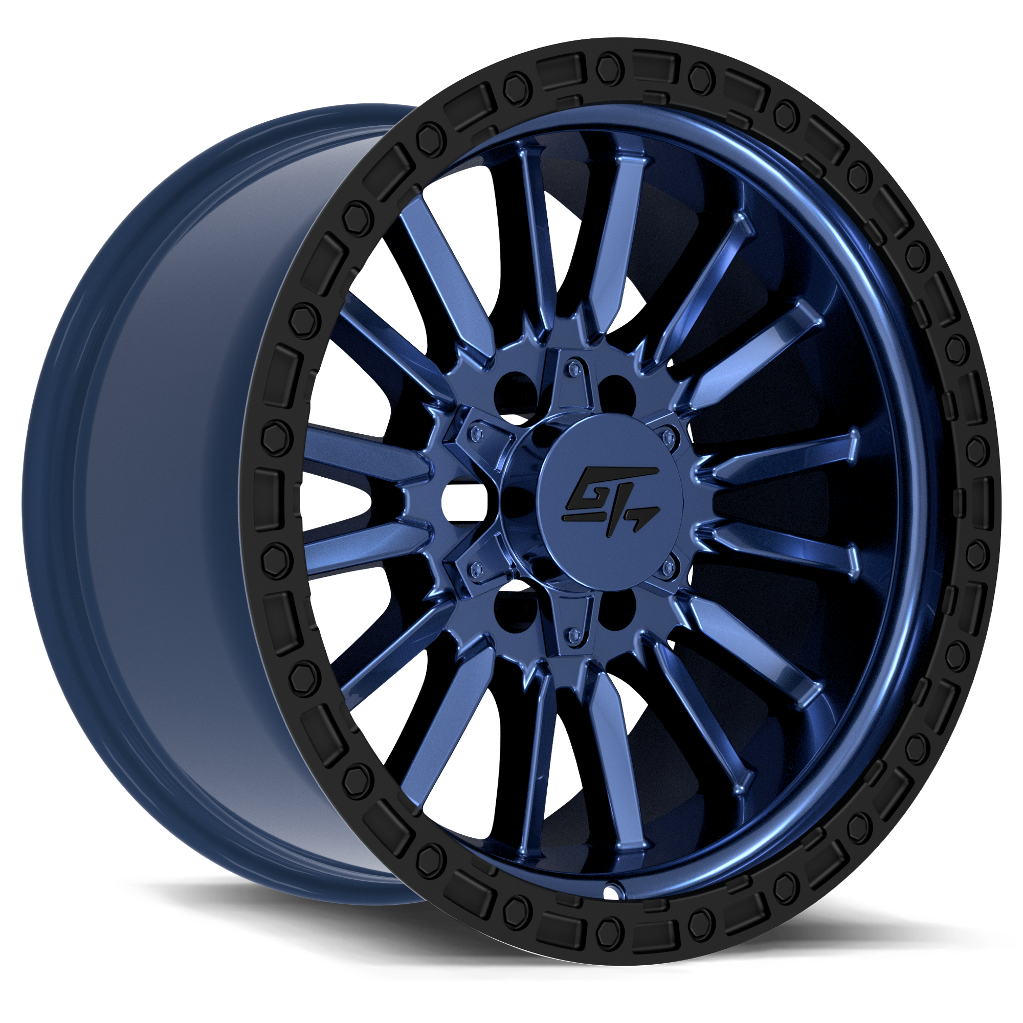 GT OFF-ROAD Chamber 18x10 5x127 / 5x139.7 -18 Black Ring / Midnight Blue Centre
