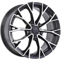 REPLICA 382 Noir lustré - Façade machinée 17x7.5  5x112  Offset: 45  Hub: 57.1