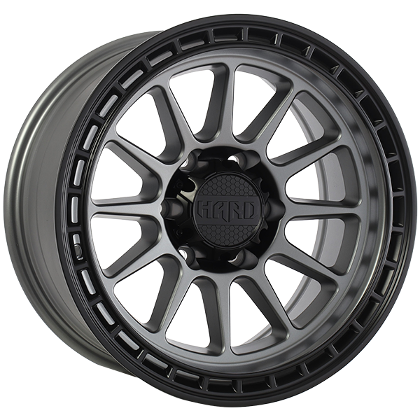 MOJAVE Gris Satin - Contour noir 17x8.5  6x139.7  Offset: -6  Hub: 93.1