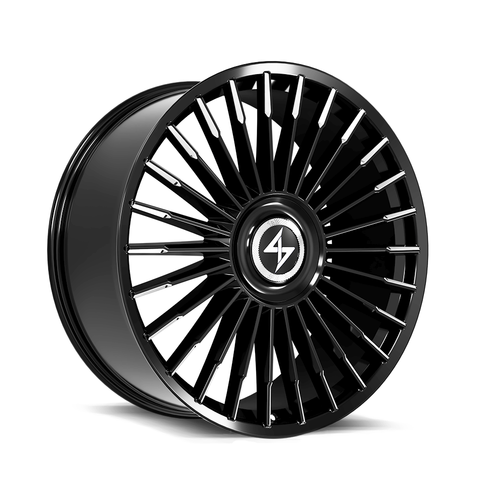 Sentali Luxx Royale 22x9 5x112 / 5x114.3 +30 Gloss Black Milled Tips