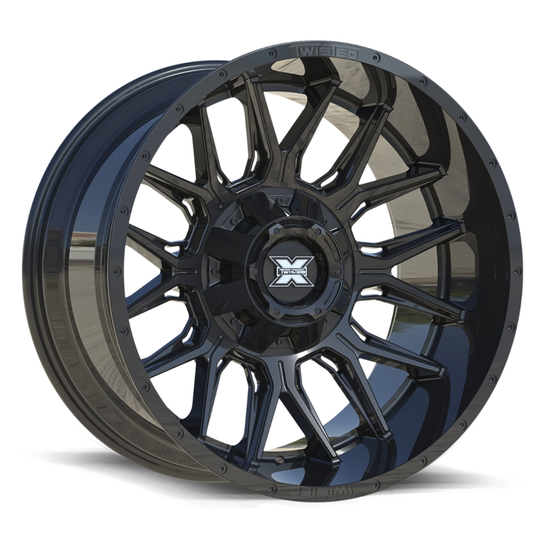 TW1 22x10 8x165.1/8x170 -18 Gloss Black