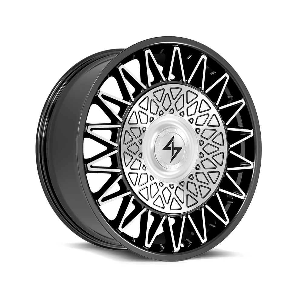 Sentali Luxx Crown 24x10 6x135 / 6x139.7 +20 Gloss Black Machined