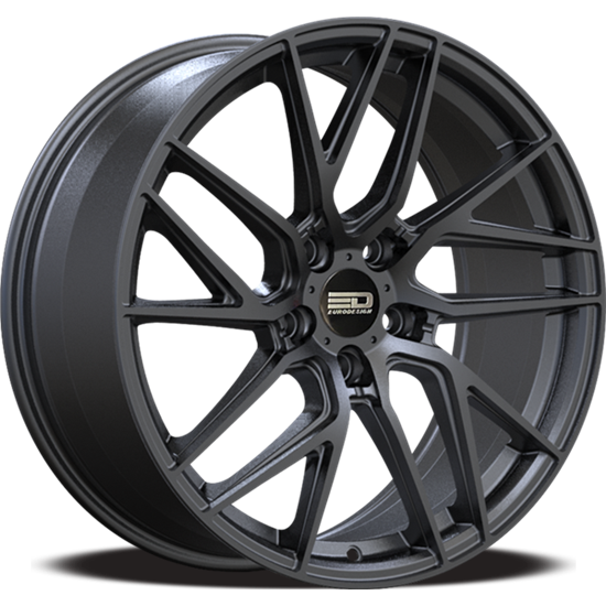 18x8 5x112 35/66.5 Euro Design Tech, Matte Black