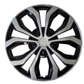 Ensemble de 4 enjoliveurs 15" noir et argent JH138