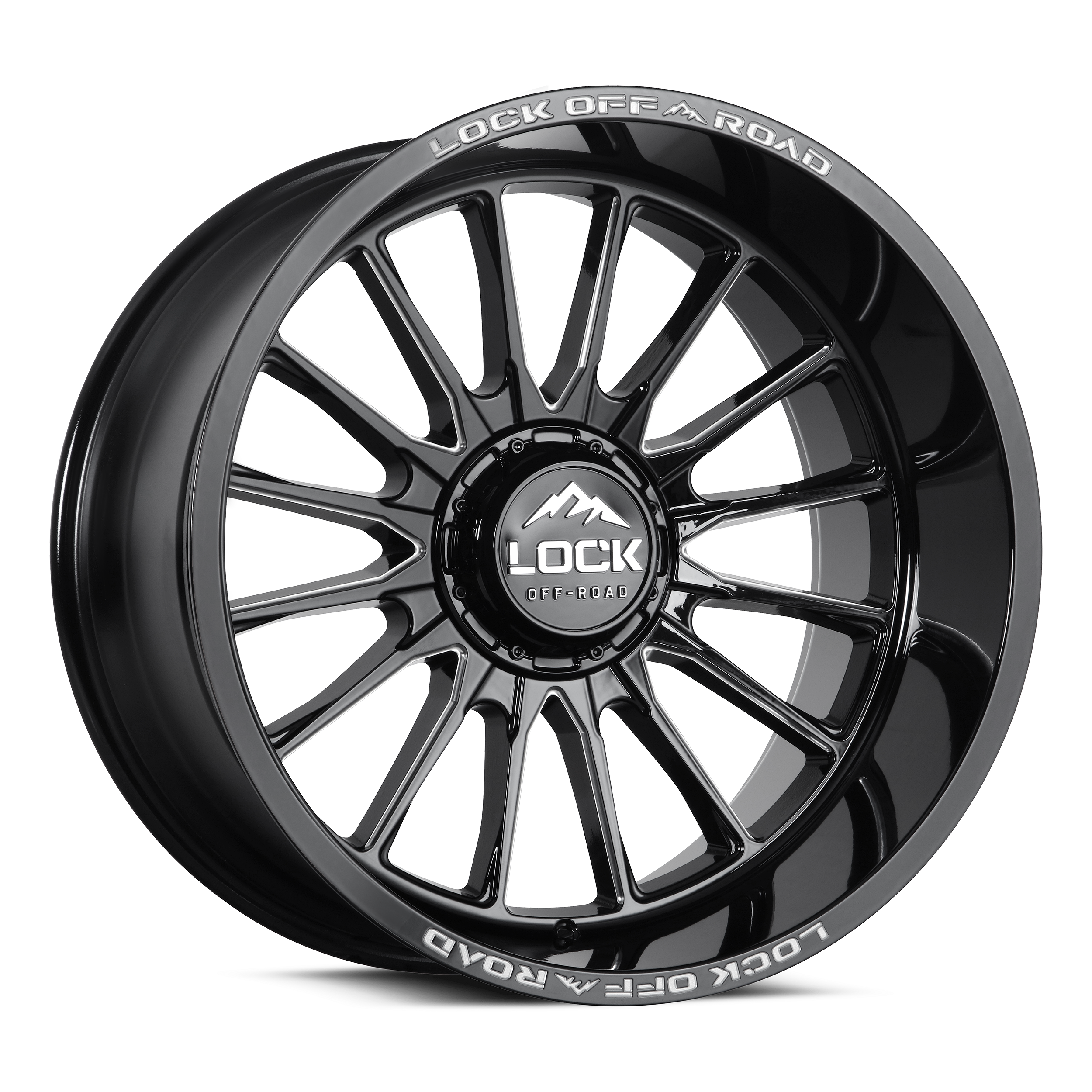 LOCK Xtreme Striker 20x9 6x135 / 6x139.7 +0mm Gloss Black Milled