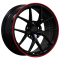 DAI SKY Noir lustré - Ligne rouge 18x8.0  5x114.3  Offset: 40  Hub: 73.1