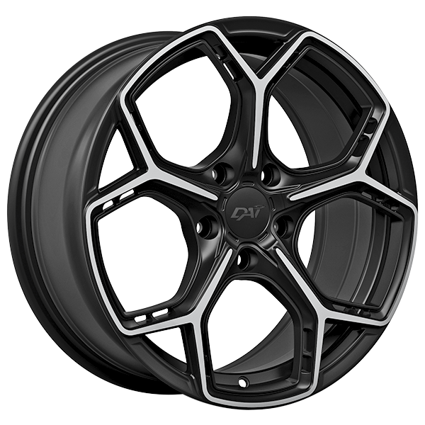 DAI WIDOW Noir lustré - Façade machinée 17x7.5  5x114.3  Offset: 40  Hub: 67.1