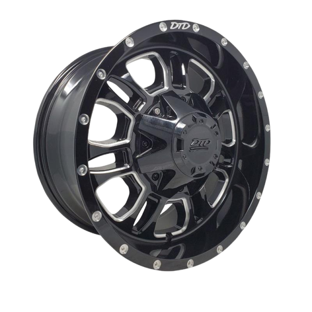 DTD Wheels 18 x 9 5x139.7 offset +12 Cb 78.1 Noir et machiné