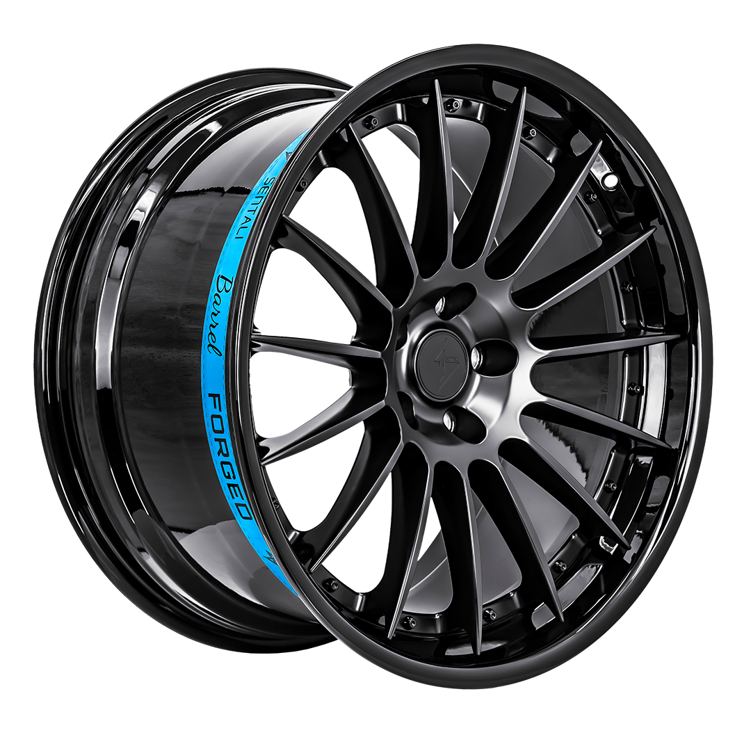 Sentali Barrel Forged SB2 20x10.5 5x120 +35 Gloss Black Lip / Matte Gunmetal Cen