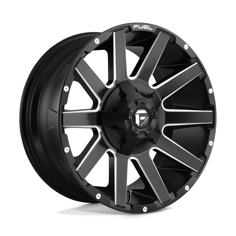 FUEL CONTRA  GLOSS BLACK MILLED  20x9     +1      124.2  Conical     8X180
