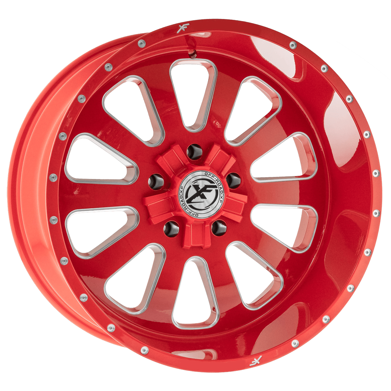 XF OFFROAD XFX-302 24x14 6x135/6x139.7 -76 Red Milled